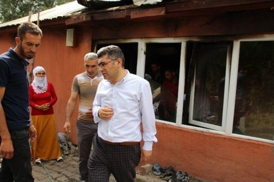 Kaymakam &Ccedil;etin, Evi Yanan Aileye Sahip &Ccedil;ıktı
