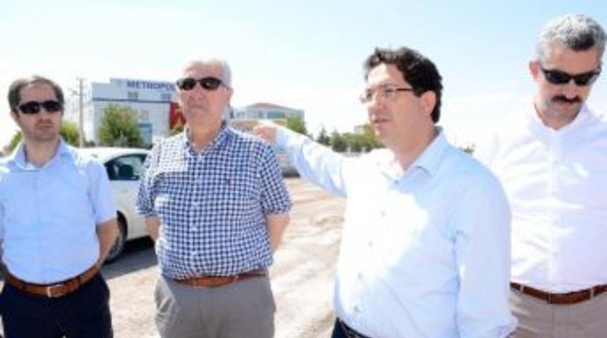 Başkan Yazgı Terminal B&ouml;lgesindeki &Ccedil;alışmaları Denetledi