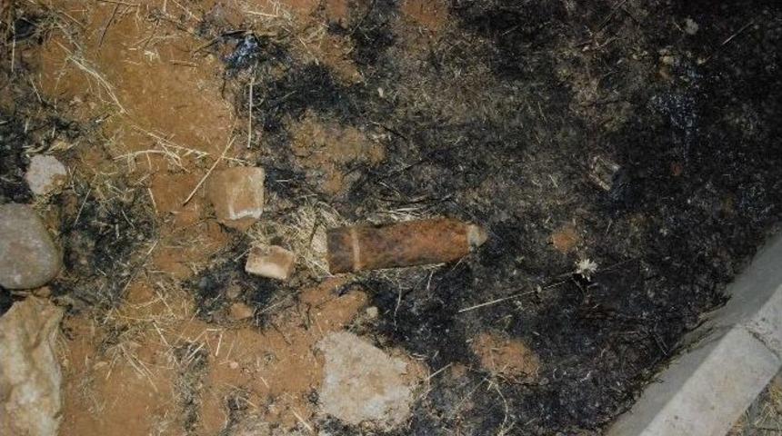 Uşak&rsquo;ta Kurtuluş Savaşından Kalma Patlamamış Top Mermisi Bulundu