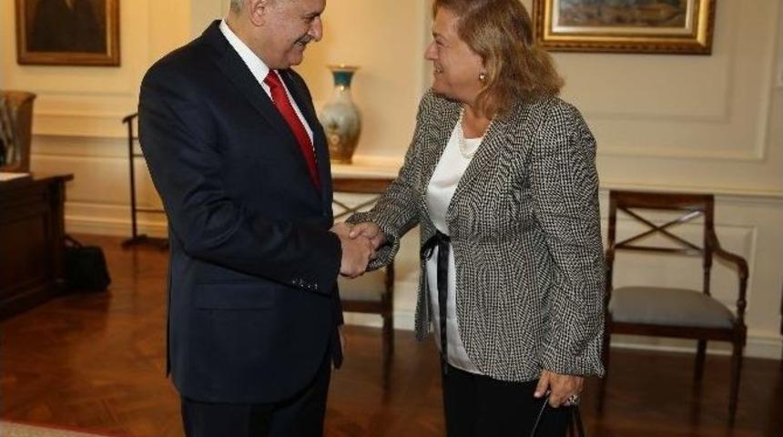 Başbakan Yıldırım, Güler Sabancı’yı Kabul Etti