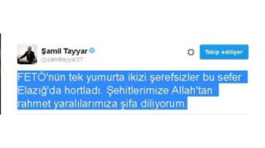 Milletvekili Şamil Tayyar Elazığ&rsquo;daki Patlamayı Kınadı
