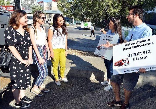 İzmir’e İlk Kez Gelen Öğrencilere Otogarda Sıcak Karşılama