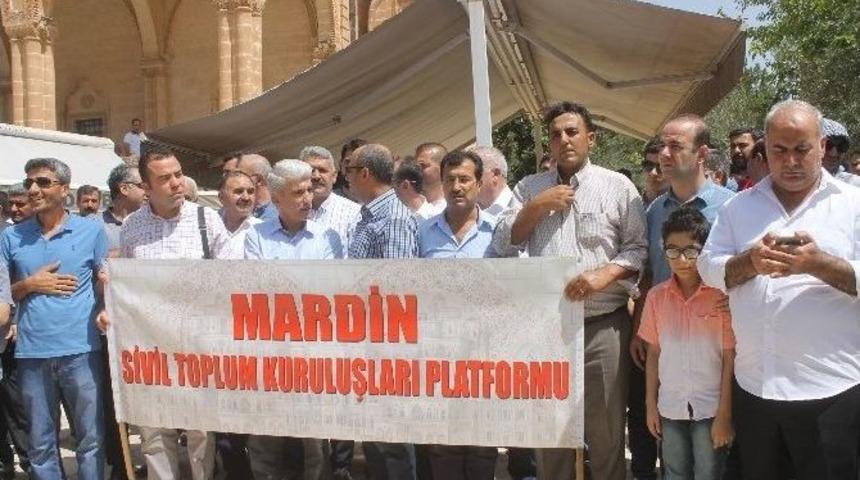 Mardin&rsquo;de Ter&ouml;r &Ouml;rg&uuml;t&uuml; Pkk&rsquo;ya Tepki