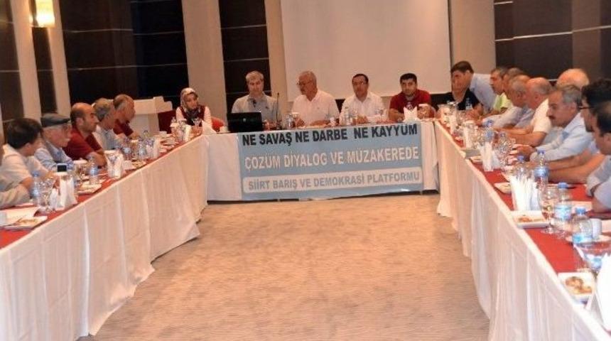 Siirt Barış İnisiyatifi: &ldquo;&ccedil;atışma Ortamı Bir An &Ouml;nce Sonlandırılmalı&rdquo;