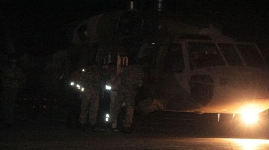 &Ccedil;atışmada Ağır Yaralanan Asker, Helikopterle Erzurum&rsquo;a Getirildi