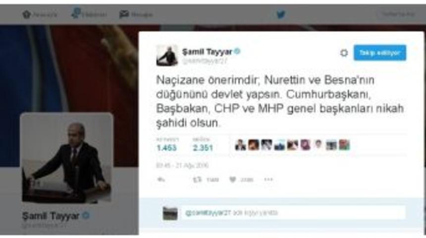 Milletvekili Şamil Tayyar’dan İlginç Teklif