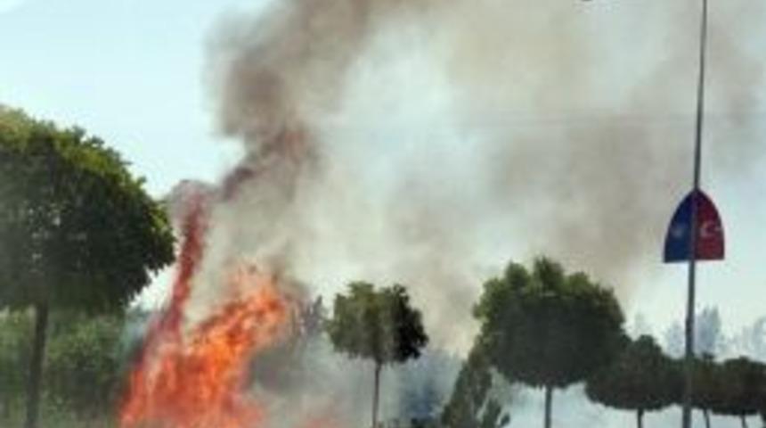 G&ouml;lbaşı Balkar&rsquo;da Bah&ccedil;e Yangını