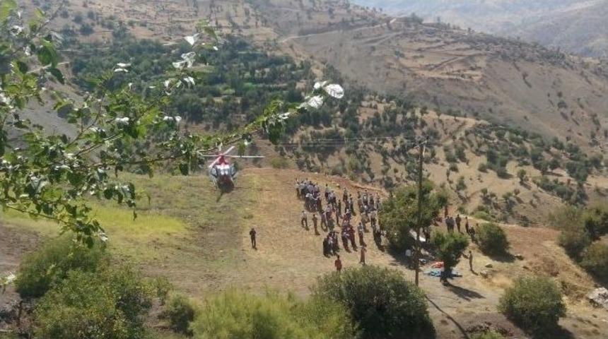 Yaralıya Ambulans Helikopter M&uuml;dahale Etti