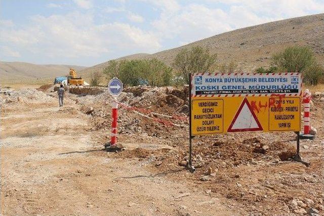 Yunak’ın 6 Mahallesine 157 Kilometre Kanalizasyon Şebekesi