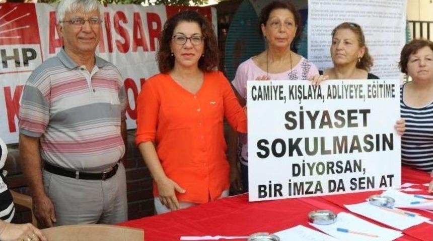 Chp Akhisar İl&ccedil;e Teşkilatından Manifesto İ&ccedil;in İmza Kampanyası