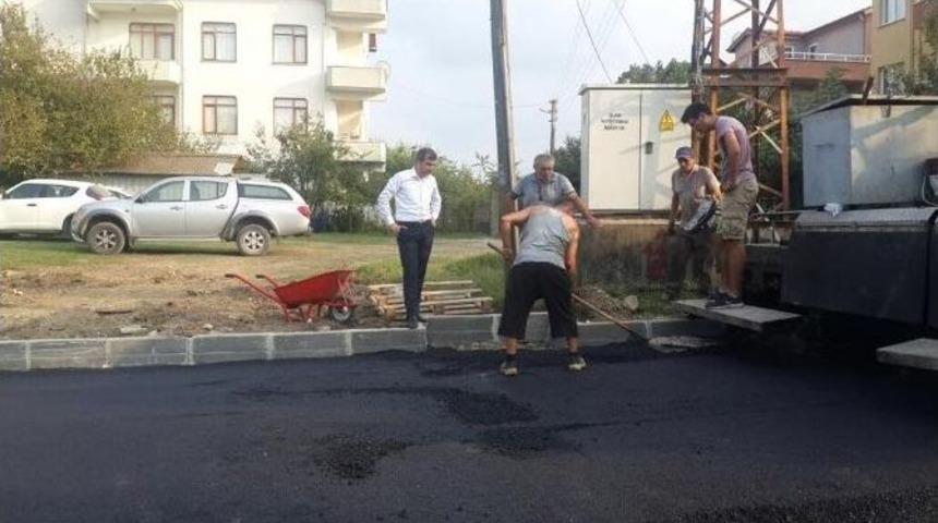 Ak&ccedil;akoca&rsquo;da Asfaltlama &Ccedil;alışmaları