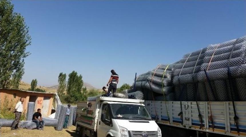 Şirvan Kaymakamlığından &Ccedil;ift&ccedil;ilere Tel &Ouml;rg&uuml; Desteği