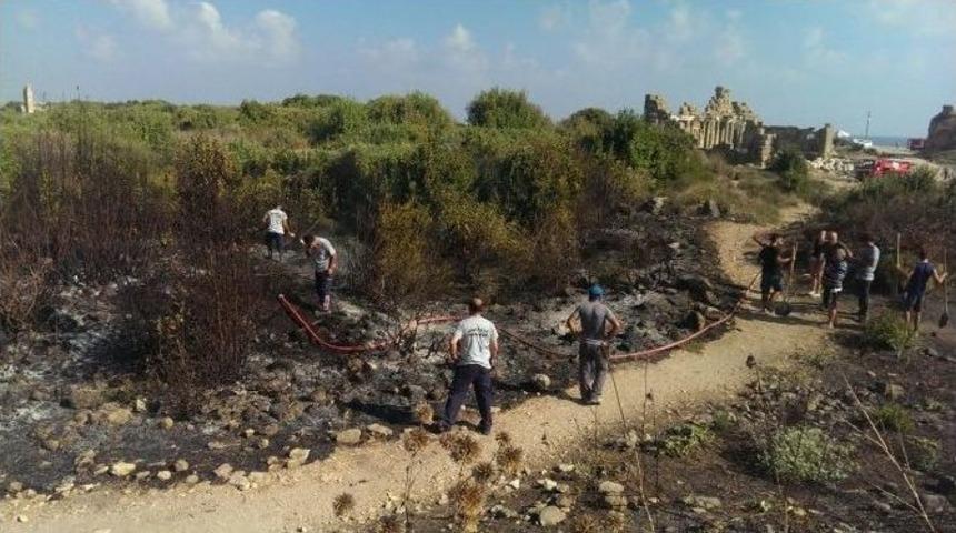 Side Antik Kentte Yangın