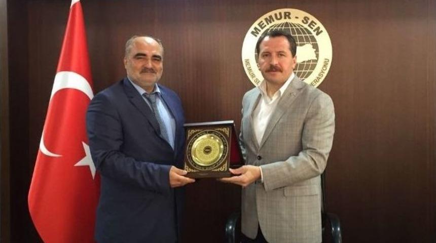 Uluslararası Filistinli Meslek Adamları Forumu&rsquo;ndan Memur-sen&rsquo;e Ge&ccedil;miş Olsun Ziyareti