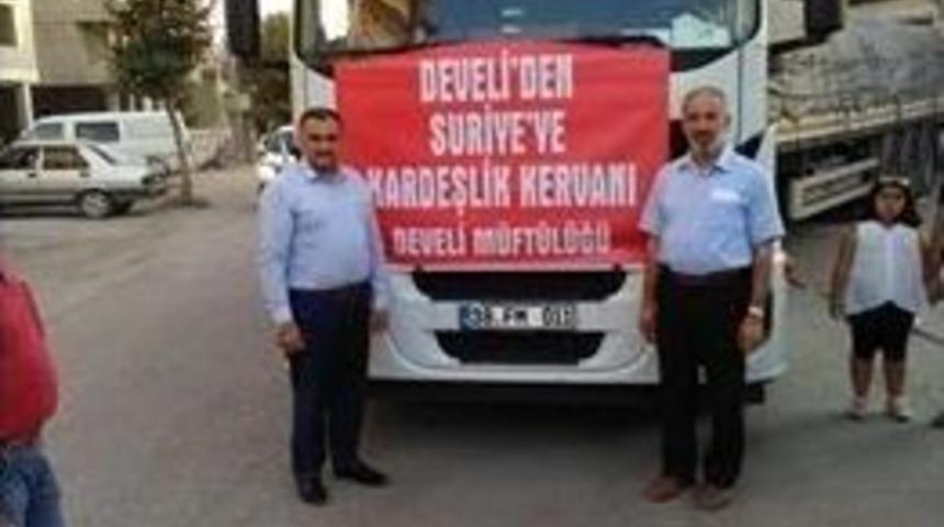 Develi M&uuml;ft&uuml;l&uuml;ğ&uuml;&rsquo;nden Suriye Ve Bayırbucak&rsquo;a Yardım Tır&rsquo;ı G&ouml;nderildi