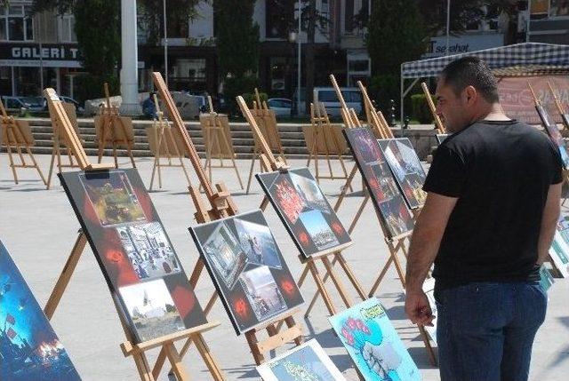 Tokat’ta 15 Temmuz Milli Direniş Fotoğraf Ve Karikatür Sergisi