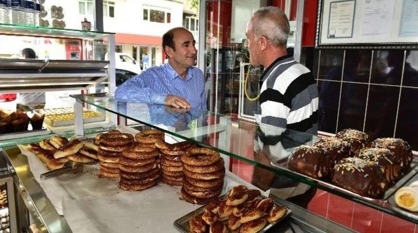 Başkan Edebali Esnafın Yanında