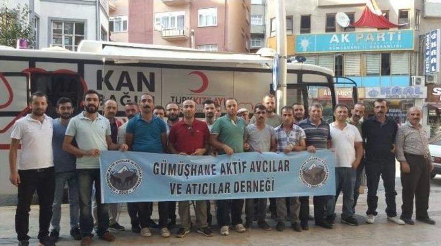 G&uuml;m&uuml;şhaneli Avcılardan 30 Ağustos&rsquo;ta 32 &Uuml;nite Kan Bağışı