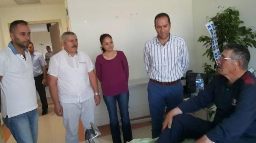 Ak Partiden, Halisdemir’in Babasına Geçmiş Olsun Ziyareti