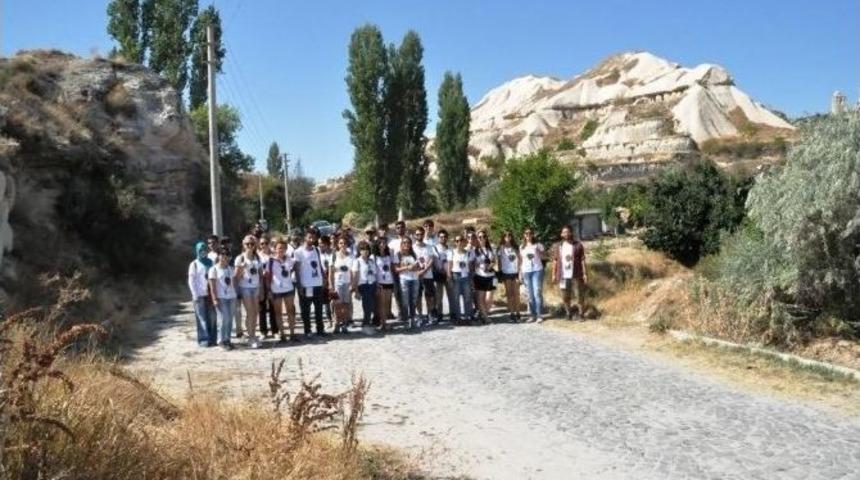 Peyzaj Mimarları G&ouml;reme&rsquo;de &Ccedil;alışma Yapıyor