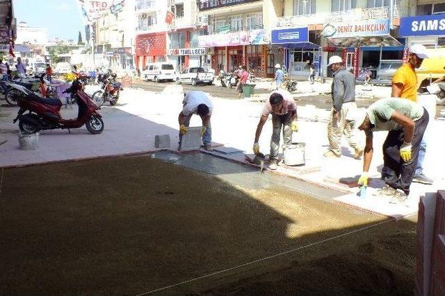 Serik Atatürk Ve Yaşar Uçar Caddesi 1. Etap Çalışmalarında Sona Gelindi