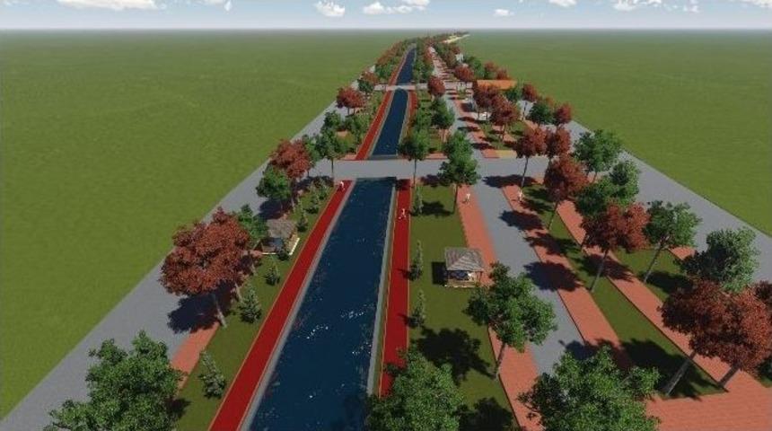 Cihanbeyli&rsquo;de Kordon Boyu Parkı Projesi &Ccedil;alışmaları S&uuml;r&uuml;yor