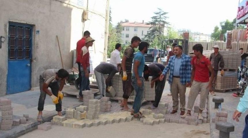 Başkan Cabbar Parke &Ccedil;alışmalarını Yerinde İnceledi