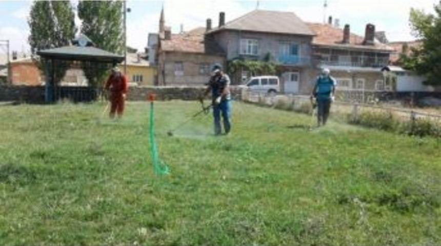 Beyşehir&rsquo;in Yeşil Alanları Yabani Otlardan Arındırılıyor