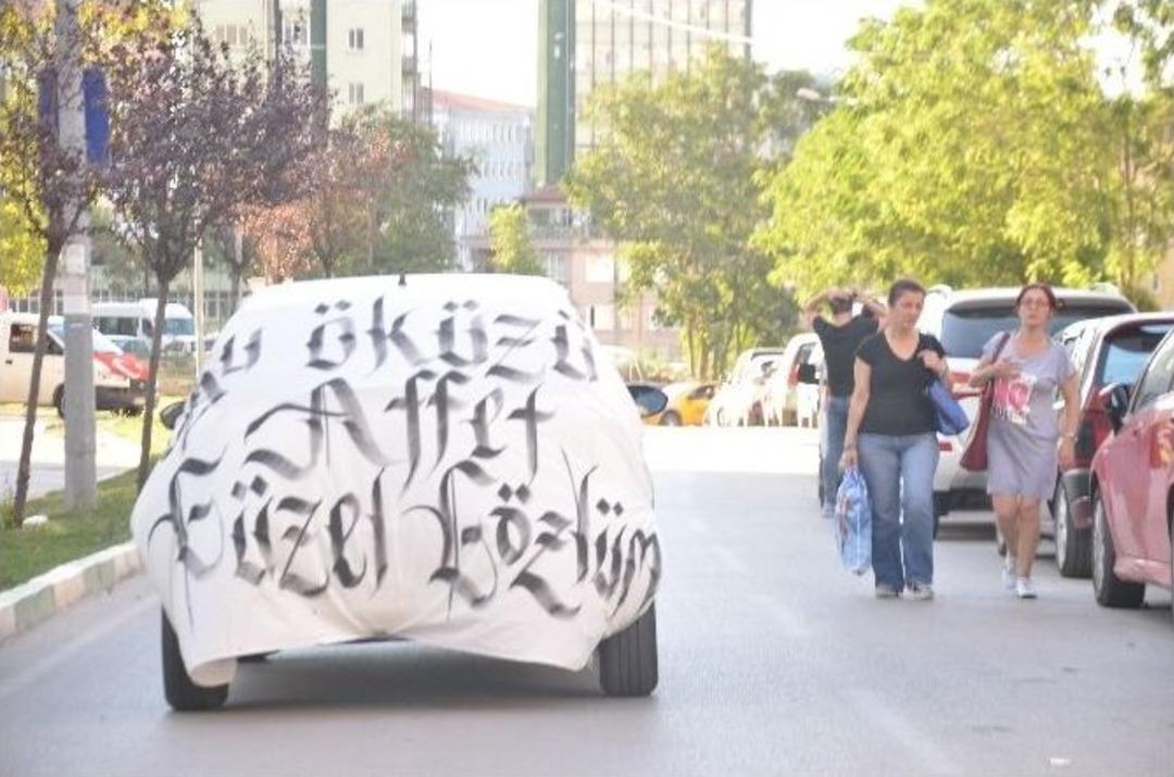 İnanılmaz Pankart...9 Saat Boyunca B&ouml;yle Şehir Turu Attı...(&ouml;zel Haber)