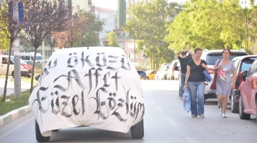 İnanılmaz Pankart...9 Saat Boyunca B&ouml;yle Şehir Turu Attı...(&ouml;zel Haber)