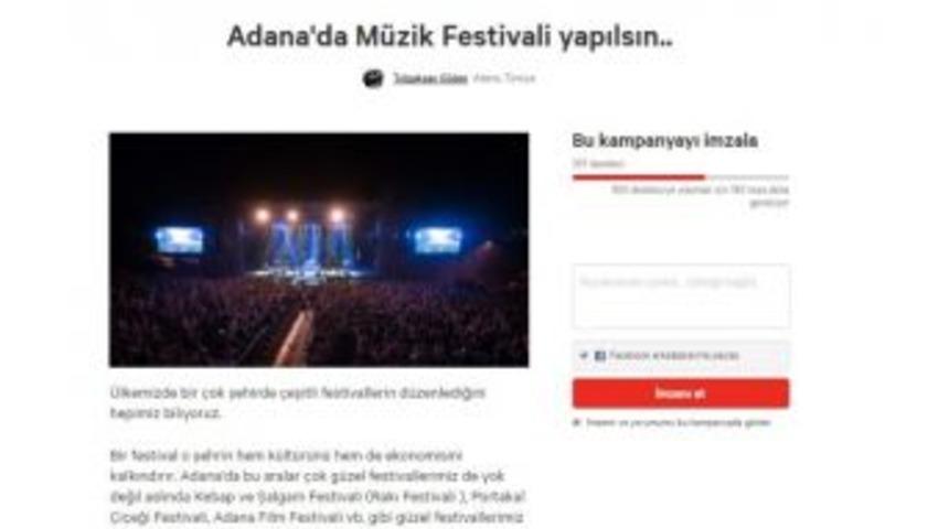 Adanalılar Uluslararası M&uuml;zik Festivali İstiyor