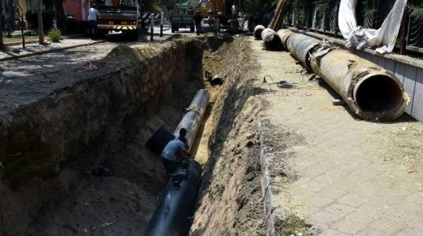 Salihli&rsquo;de Jeotermal Ana Boruları Yenilendi