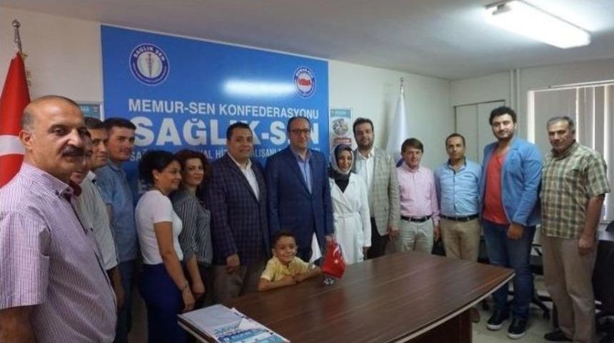 Başkan &Uuml;nl&uuml;&rsquo;den Sağlık Sen&rsquo;e Ziyaret