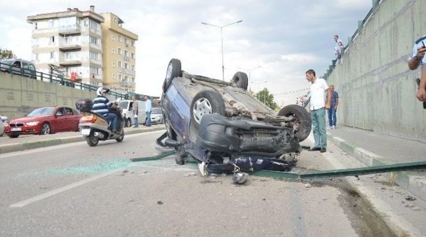 (&ouml;zel Haber) Otomobiliyle K&ouml;pr&uuml;den U&ccedil;an Zabıta, Hurdaya D&ouml;nen Ara&ccedil;tan Kendi İmkanlarıyla &Ccedil;ıktı