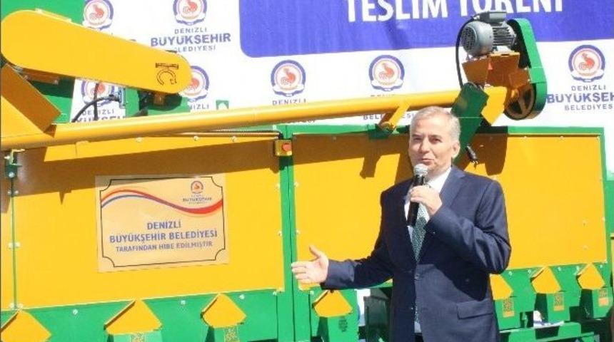 Denizli B&uuml;y&uuml;kşehir&rsquo;den, 14 İl&ccedil;eye Tohum Eleme Makinesi
