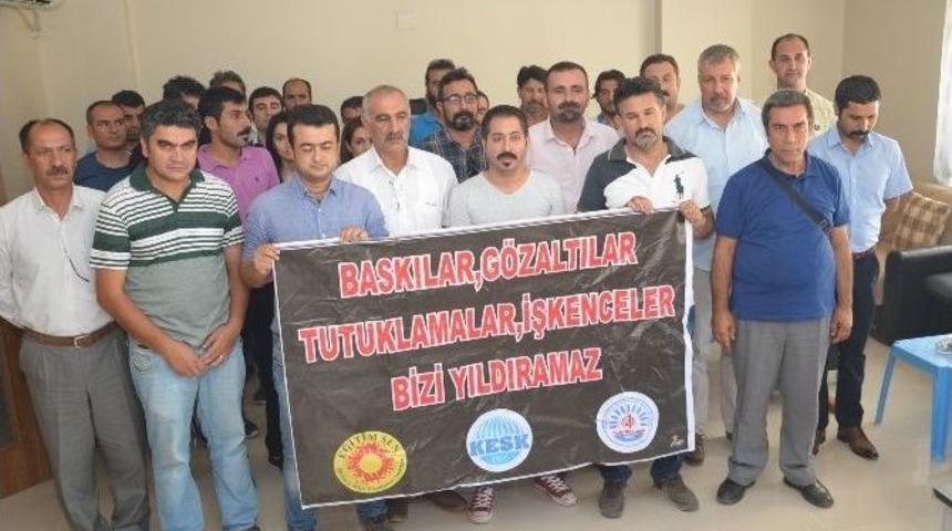 Viranşehir&rsquo;de Eğitim-sen &Uuml;yelerinden Oturma Eylemi