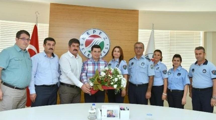 Başkan T&uuml;t&uuml;nc&uuml; Zabıtayı Kutladı