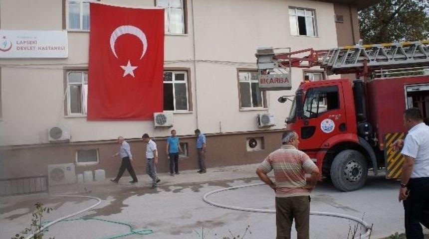 Lapseki&rsquo;de Hastanede Yangın Paniği