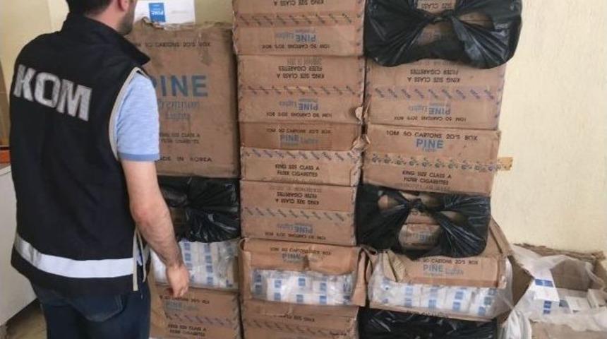 İzmir&rsquo;de Ka&ccedil;ak Sigara Operasyonları