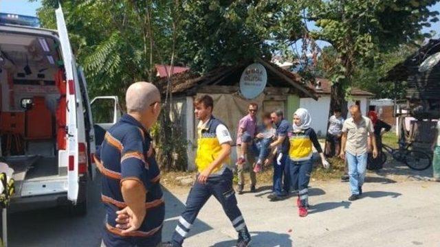 Kamyona Çarpan Motosiklet Sürücüsü Yaralandı