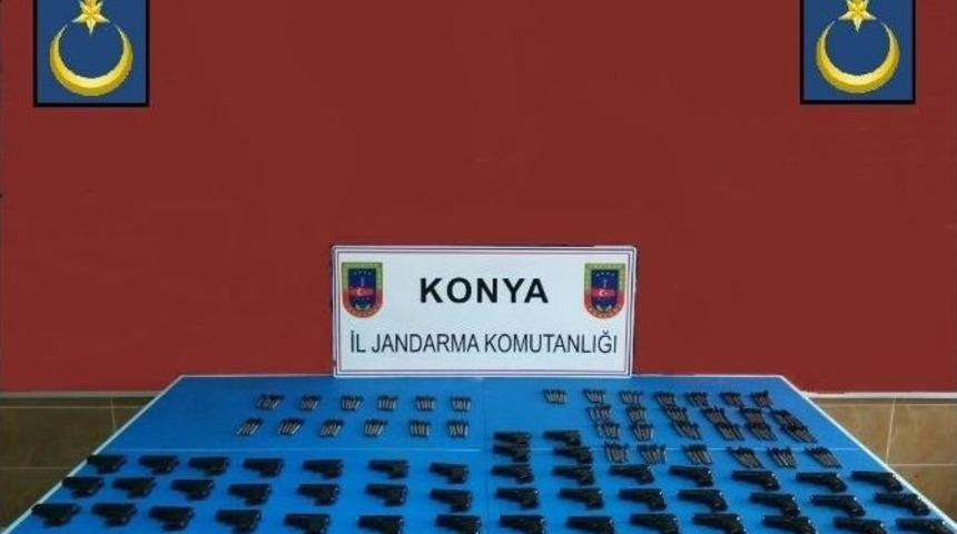 Konya&rsquo;da Jandarmadan Suikast Tipi Kalem Tabanca Operasyonu