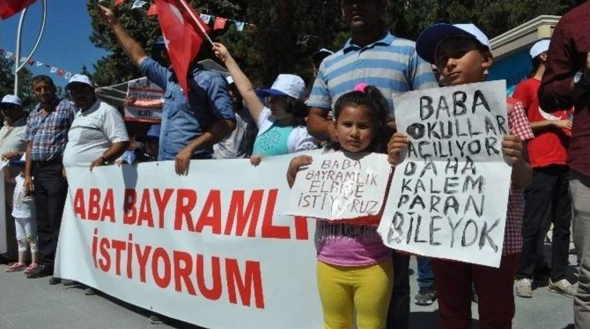 İşten &Ccedil;ıkarıldıklarını Sms&rsquo;le &Ouml;ğrenen İş&ccedil;iler &Ccedil;ocuklarıyla Eylem Yaptı