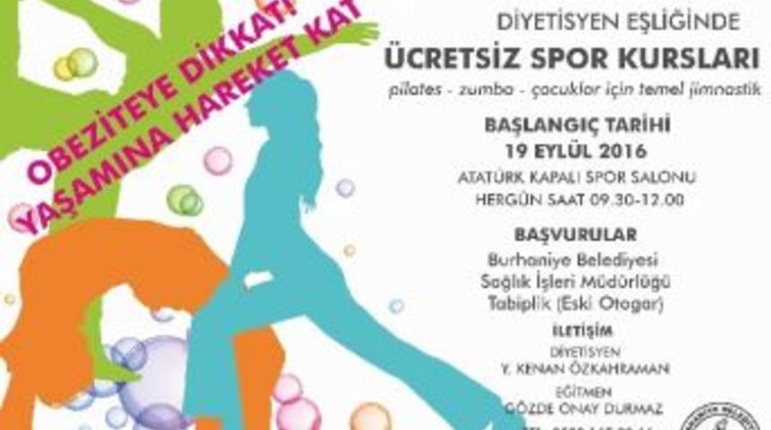 Burhaniye Belediyesi&rsquo;nin &Uuml;cretsiz Spor Kursları Devam Ediyor
