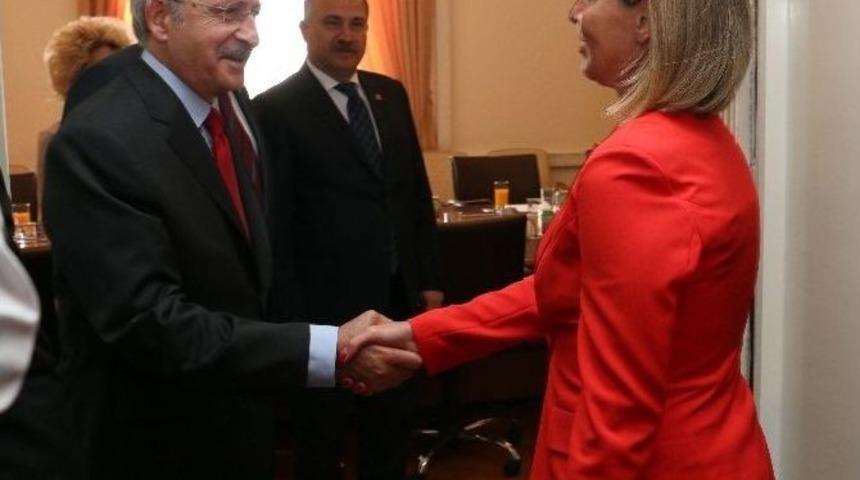 Kılı&ccedil;daroğlu, Mogherini Ve Johannes Hahn İle G&ouml;r&uuml;şt&uuml;