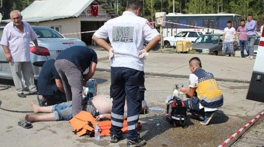 &Ouml;l&uuml;m Onu Otomobilini Yıkarken Yakaladı