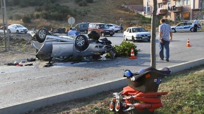 Samsun&rsquo;da Otomobil Takla Attı: 1 Yaralı