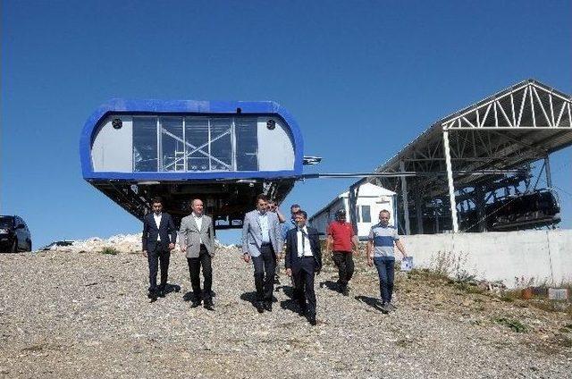 Vali Yıldırım, Yurdun Tepe Kayak Tesislerini İnceledi