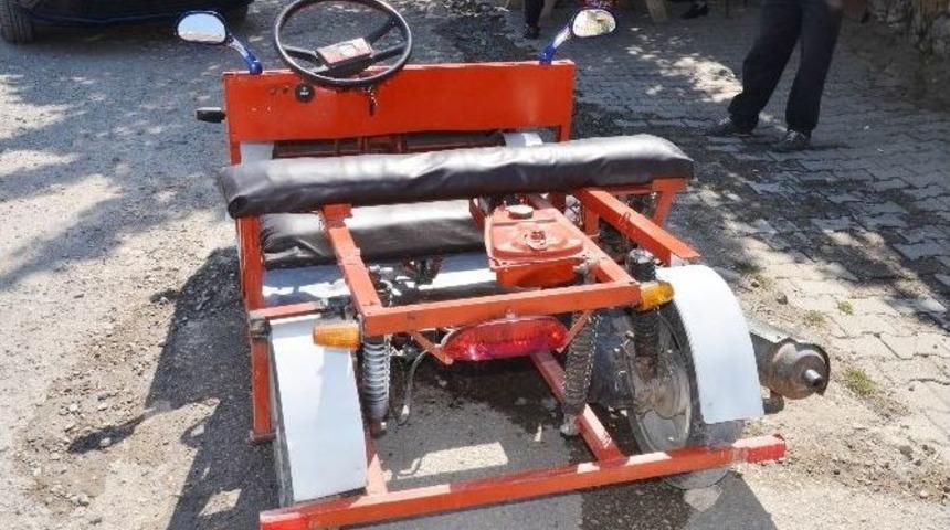 (&ouml;zel Haber) K&ouml;y &Ccedil;ocukları İ&ccedil;in Al Bayraklı Yerli Otomobil Yaptı