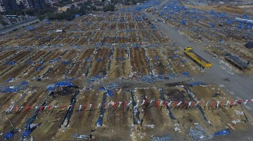 Kurban Pazarlarındaki Temizlik &Ccedil;alışmaları Havadan G&ouml;r&uuml;nt&uuml;lendi