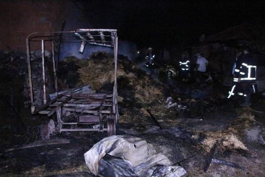 Amasya&rsquo;da Ahır Yangını: 6 Hayvan Telef Oldu
